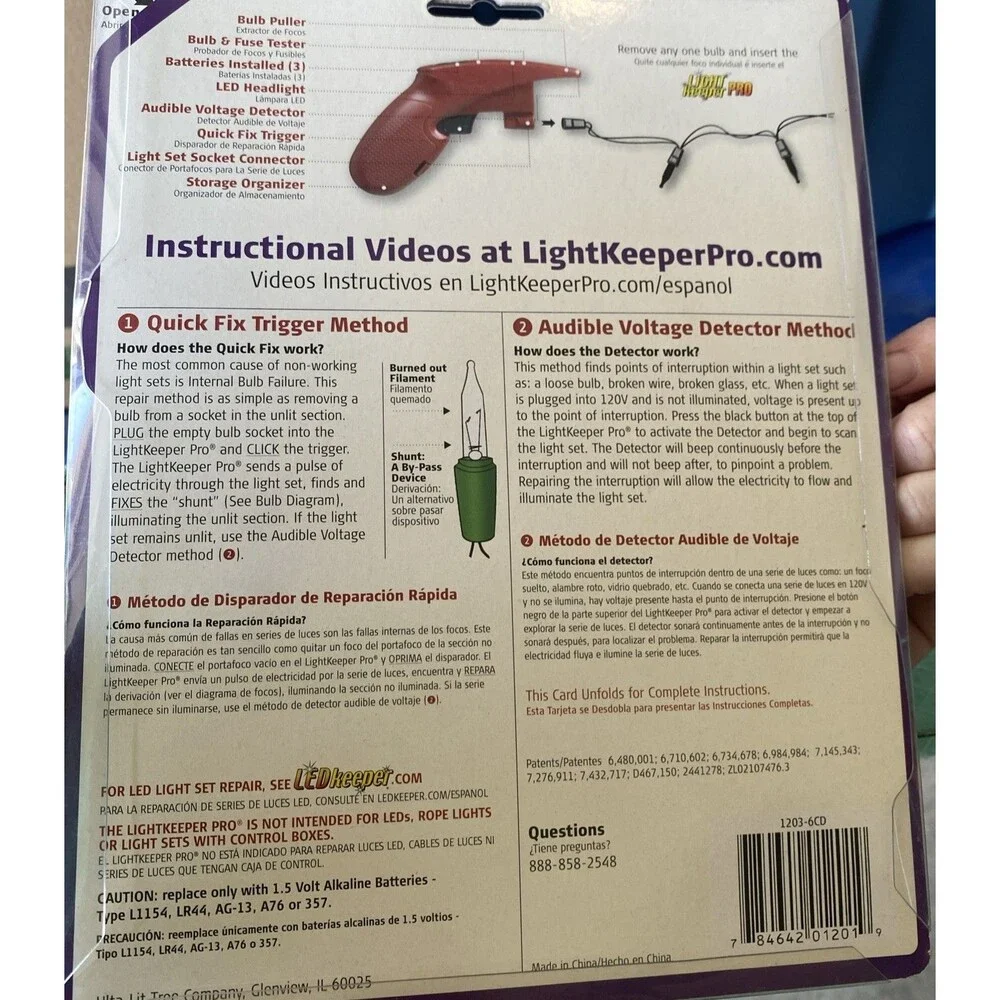 Light Keeper Pro Gun Complete Tool Fix Incandescent Light Sets Holiday Xmas NOS